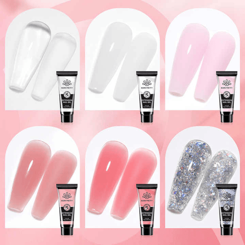 Professional Born Pretty UV Polygel Nail Kit Acrylic Extension Polygel Kit For Salon Quality Manicures At Home.