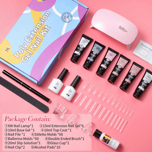 Professional Born Pretty UV Polygel Nail Kit Acrylic Extension Polygel Kit For Salon Quality Manicures At Home.