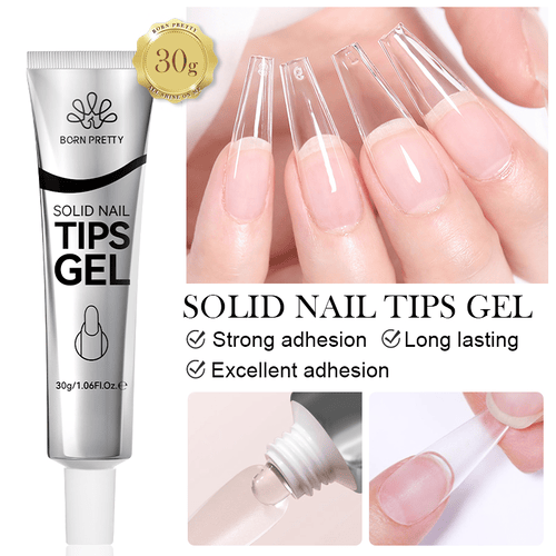 BORN PRETTY 30ml Solid Nail Extension Gel for Press On Nails 3 in 1 UV Gel Nail Glue for Fake Nails Long Lasting Manicures.