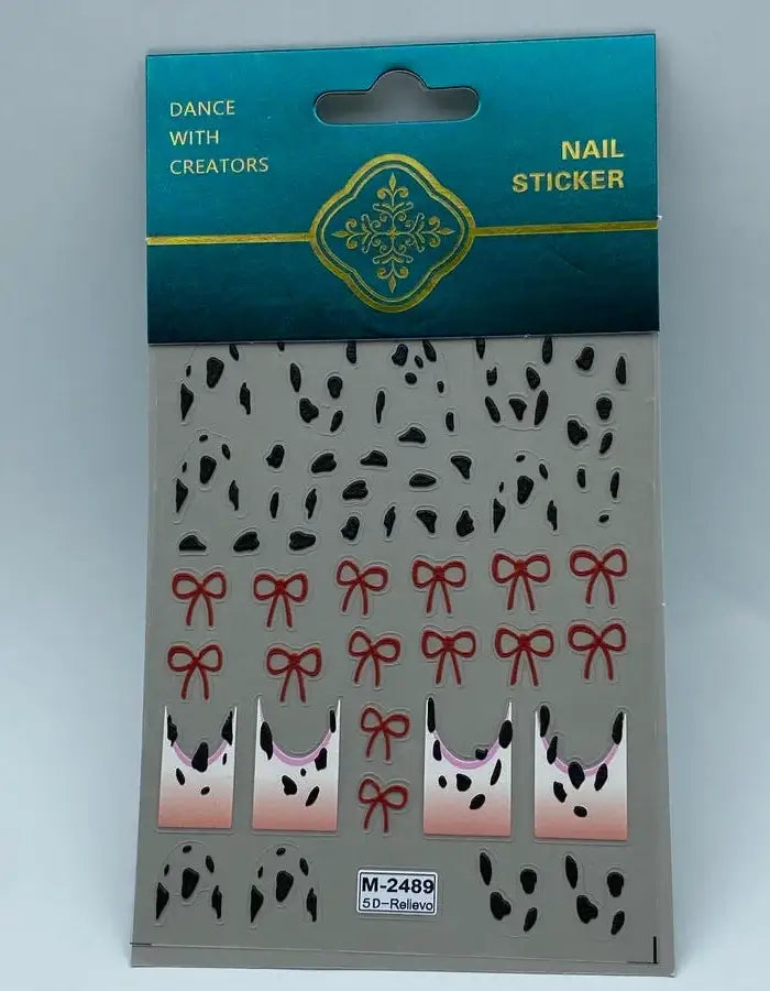 Bow Tie Theme 5D Nail Art Decoration Sticker Beautiful Nail Decals Give Your Nails an Elegant Look At Home.