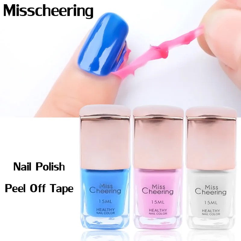 15ml Peel-Off Nail Anti-Overflow Glue Nail Polish  Latex-Free, Quick-Drying Nail Art Protector.