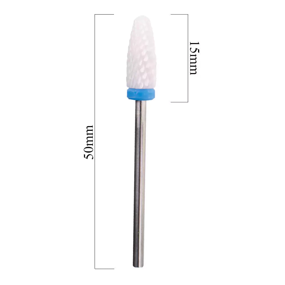 Ceramic Nail Drill Bits, Manicure Drill Bits, Ceramic Burr Podiatry Thick Nails, Ceramic Burr Podiatry, Grinding Head for Manicure Pedicure Cuticle Gel Nail Polishing Tool