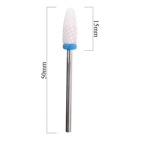 Ceramic Nail Drill Bits, Manicure Drill Bits, Ceramic Burr Podiatry Thick Nails, Ceramic Burr Podiatry, Grinding Head for Manicure Pedicure Cuticle Gel Nail Polishing Tool