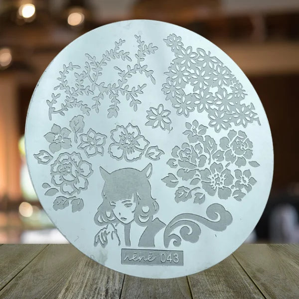 Professional Nail Art Stamping Plates Stainless Steel Round Nail Art Stamping Plates for Beginners and Advanced Nail Art Creations