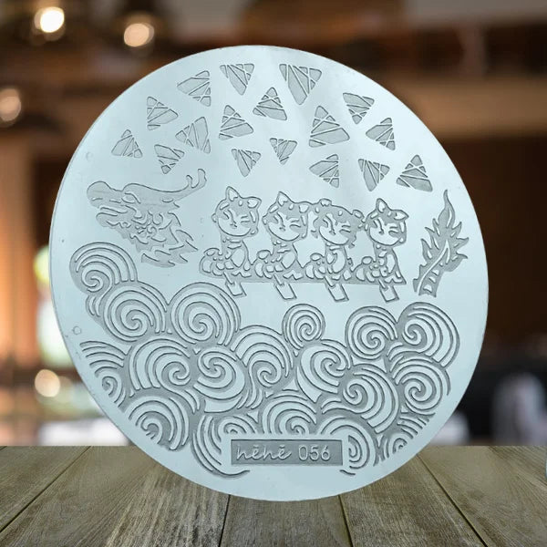 Professional Nail Art Stamping Plates Stainless Steel Round Nail Art Stamping Plates for Beginners and Advanced Nail Art Creations