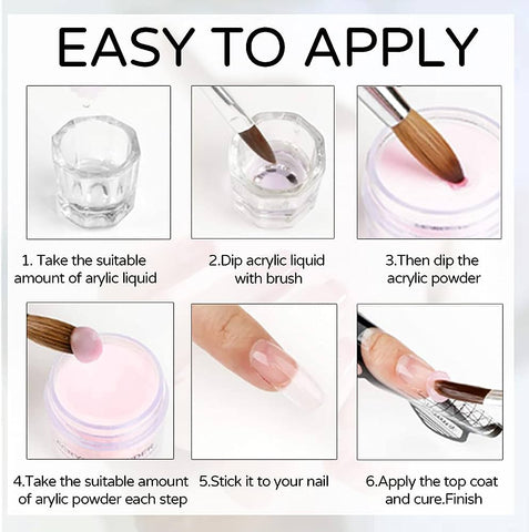 Kween Professional Acrylic Nail Kit, Nails Kit Acrylic Set with Acrylic Powder Liquid Monomer Glitter Nail Tips Acrylic Nail Brush, Acrylic Nail Art Decoration Tools Professional Manicure Set