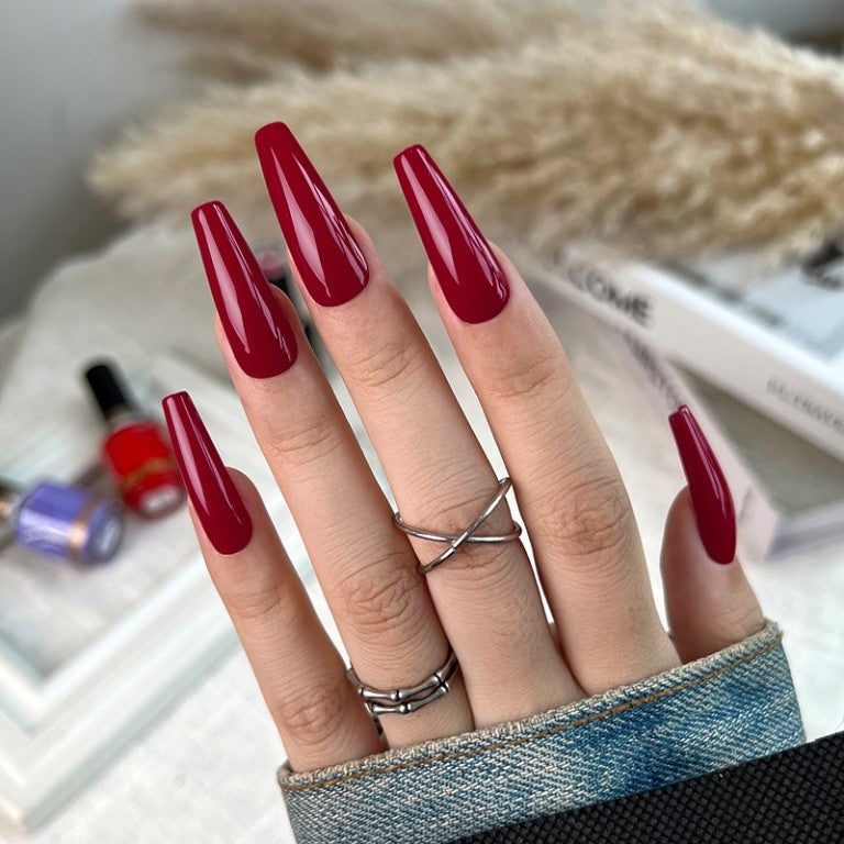 KWEEN Blood Red Gel Polish Dark Red Nail Gel Polish 10ML Soak Off UV LED Nail Polish