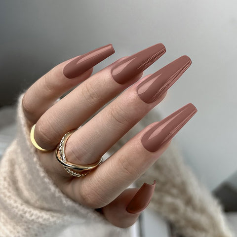KWEEN 10ML Brown Gel Nail Polish Caramel Brown Color Soak Off UV LED Gel Polish