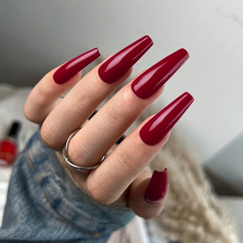 KWEEN Blood Red Gel Polish Dark Red Nail Gel Polish 10ML Soak Off UV LED Nail Polish