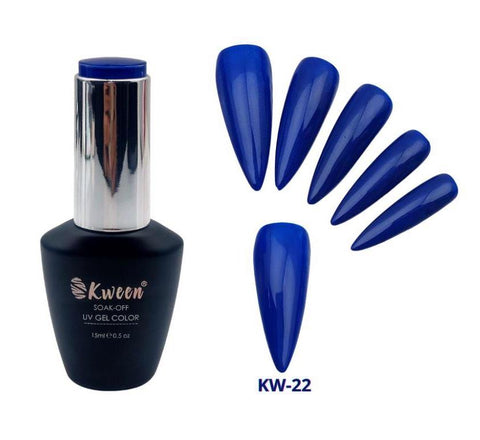 KWEEN Royal Blue UVLED Gel Nail Polish ,UV LED Gel Varnish Soak Off Nail Art Gel Polish