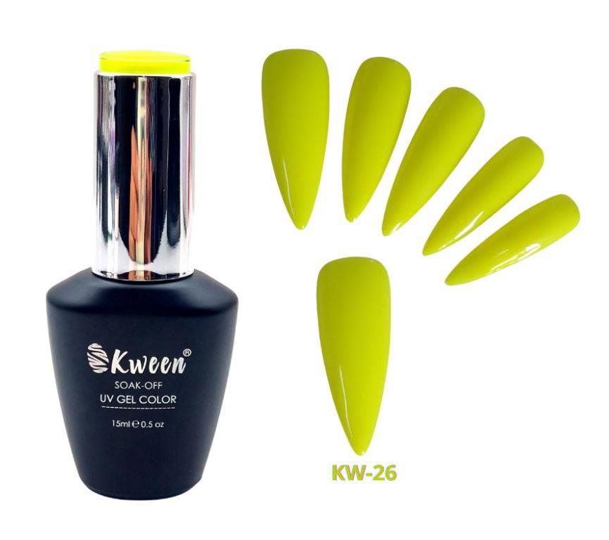 KWEEN Neon yellow UV/LED Varnish Soak Off Nail Art Gel Polish