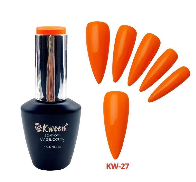 KWEEN Neon Orange UV LED Gel Varnish Soak Off Nail Art Gel Polish