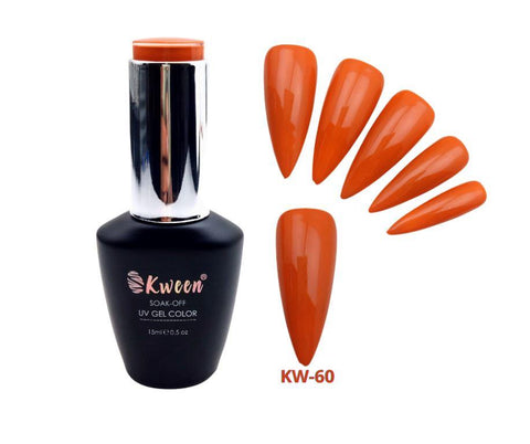 KWEEN Sunset Orange Gel Nail Polish Autumn Series Color Semi Permanent Soak Off LED UV Gel Nail Polish For Manicure