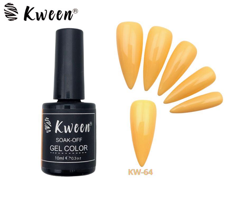 KWEEN Gel Nail Polish Mustard Yellow Semi-permanent Luxury Nail Lacquer Soak Off UV LED Gel Polish For Manicure