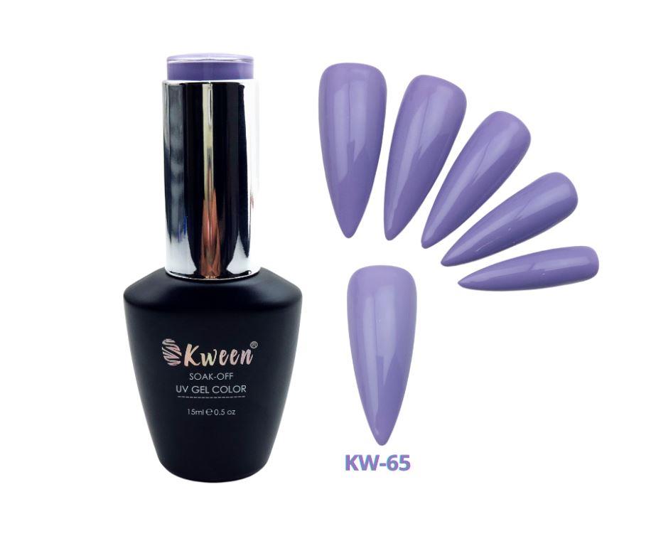 KWEEN Light Purple Gel Nail Polish Semi Permanent Soak Off UV LED Nail Art Gel Polish For Manicure