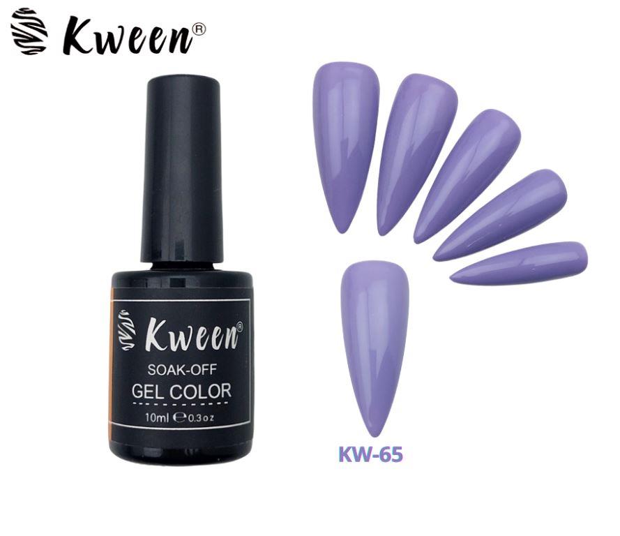 KWEEN Light Purple Gel Nail Polish Semi Permanent Soak Off UV LED Nail Art Gel Polish For Manicure