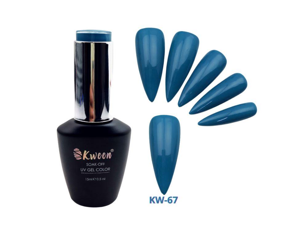 KWEEN Steel Blue Nail Gel Polish UV LED Long Lasting Effect Nail Art Gel Color For Manicure