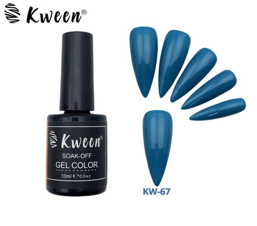 KWEEN Steel Blue Nail Gel Polish UV LED Long Lasting Effect Nail Art Gel Color For Manicure