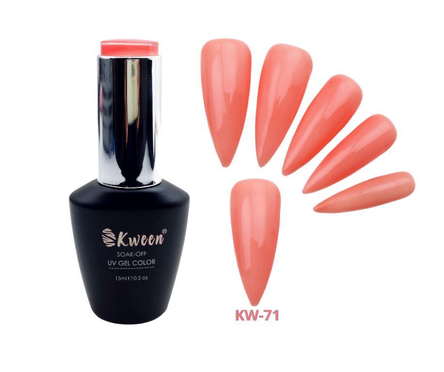 KWEEN Jelly Neutral Gel Nail Polish,Nude Peach Translucent Color UV Light Cure Gel Polish for Nail Art DIY Manicure and Pedicure