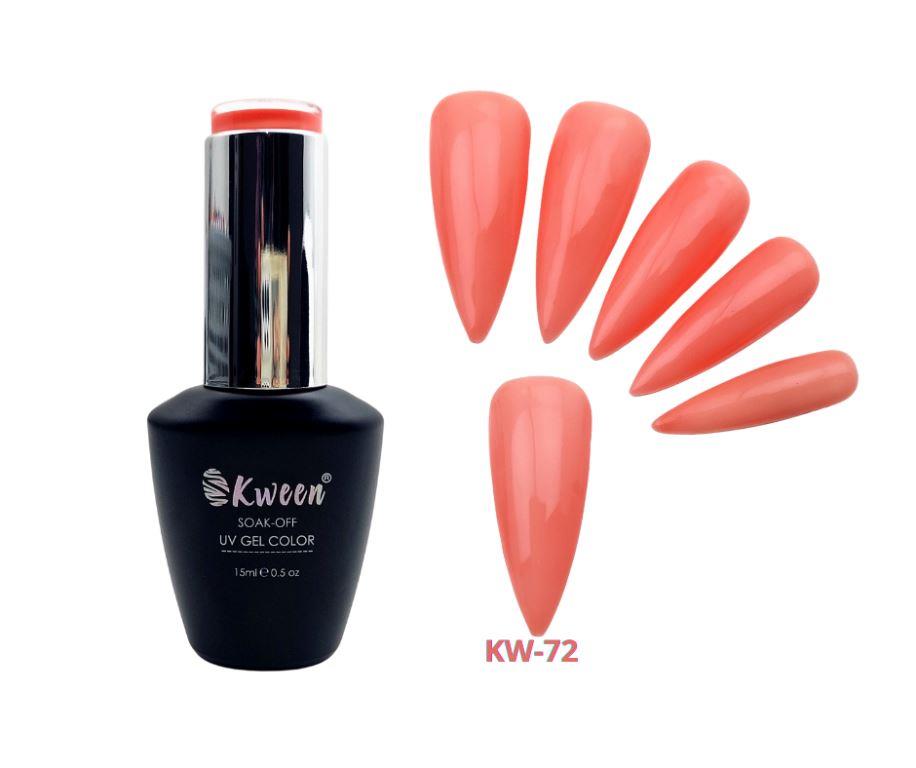 KWEEN Jelly Nail Gel Polish Translucent Peach Color for Manicure Soak Off Gel Varnish Hybrid Nail Art Gel Lacquer