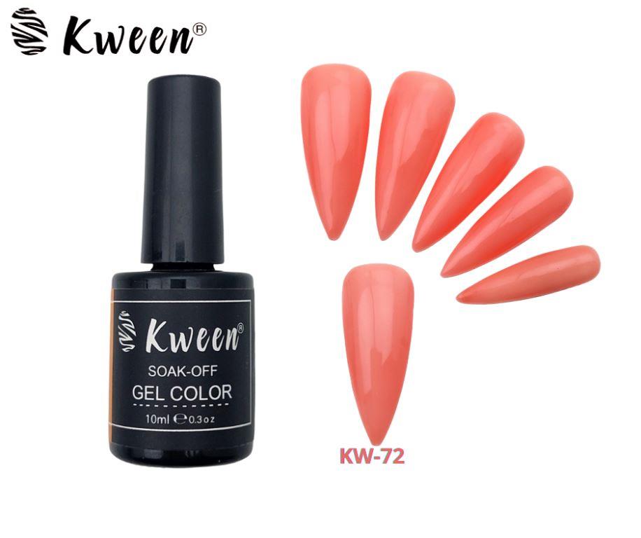 KWEEN Jelly Nail Gel Polish Translucent Peach Color for Manicure Soak Off Gel Varnish Hybrid Nail Art Gel Lacquer