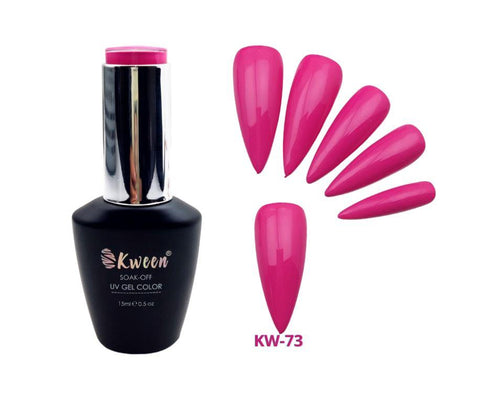 KWEEN Hot Pink Gel Nail Polish Dark Shade UV Soak Off Long Lasting Nail Gl Polish For Manicure And Pedicure