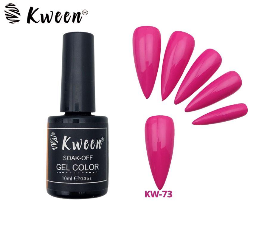 KWEEN Hot Pink Gel Nail Polish Dark Shade UV Soak Off Long Lasting Nail Gl Polish For Manicure And Pedicure