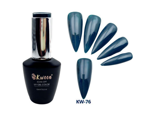 KWEEN Gel Nail Polish, Dark Green Color Soak Off UV LED Nail Gel Polish For Manicure