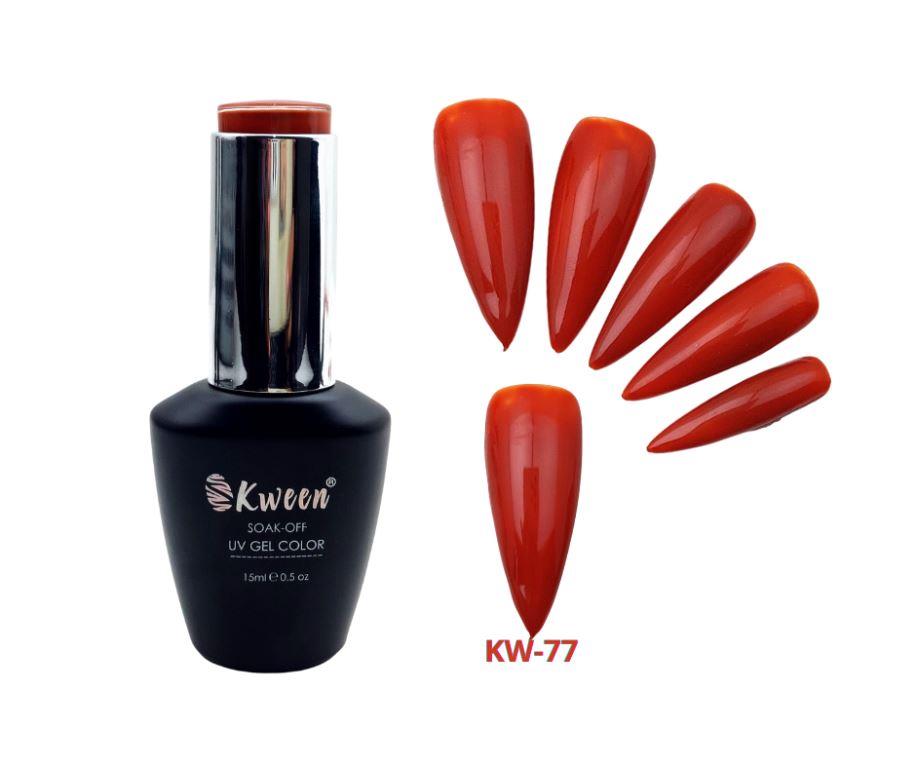 KWEEN Gel Nail Polish, Deep Orange Pumpkin Color Soak Off UV LED Long-Lasting Nail Gel Polish For Manicure And Pedicure