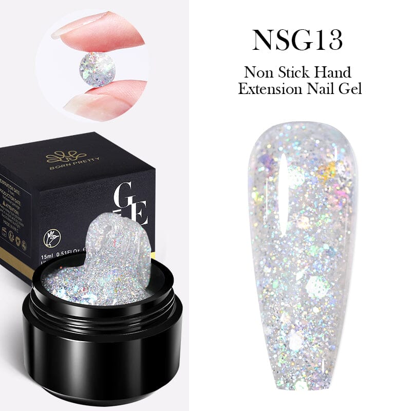 Born Pretty Glitter Non Stick Hand Extension Nail Gel Carving Flower Builder Nail Gel Multifaction Gel Nail Art For Manicure