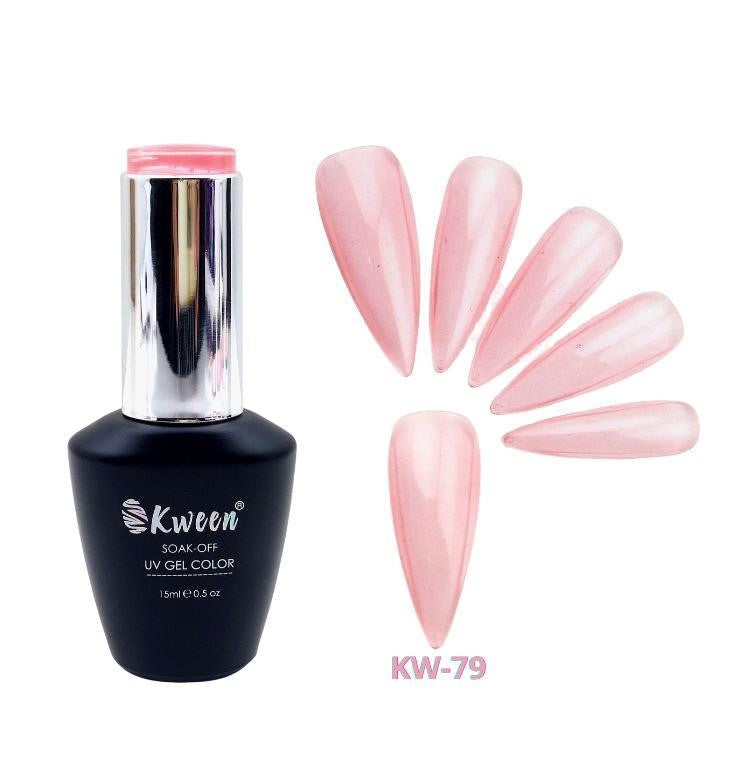 Kween Translucent Sheer Pink Gel Nail Polish LED UV Gel Soak Off Clear Pink French Manicure NailArt Pink Jelly Nail Gel Polish Varnish Curing Requires