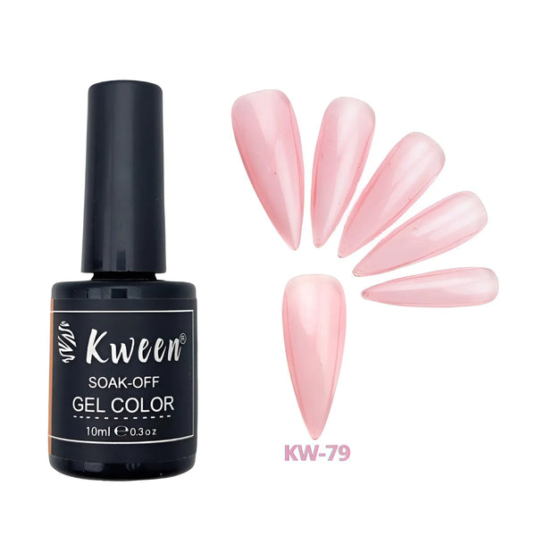 Kween Jelly Pink Gel Nail Polish LED UV Soak Off Clear Pink French Manicure NailArt