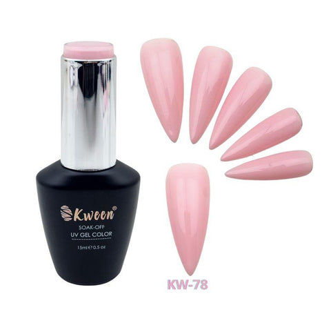 Kween Gel Nail Polish, French Pink Nail Polish, Soak Off UV Light Cure Gel Polish, Milky Pink For French Nail Art Design Manicure