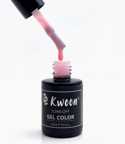 Kween Gel Nail Polish, French Pink Nail Polish, Soak Off UV Light Cure Gel Polish, Milky Pink For French Nail Art Design Manicure