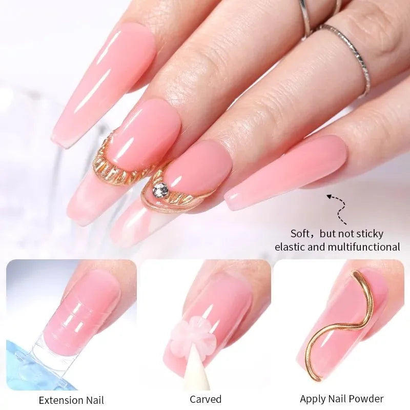 BORN PRETTY 15ml  Non Stick Hand Extension Nail Gel Polish Long Lasting Gel Nail Art Manicure Durable Nail Extensions