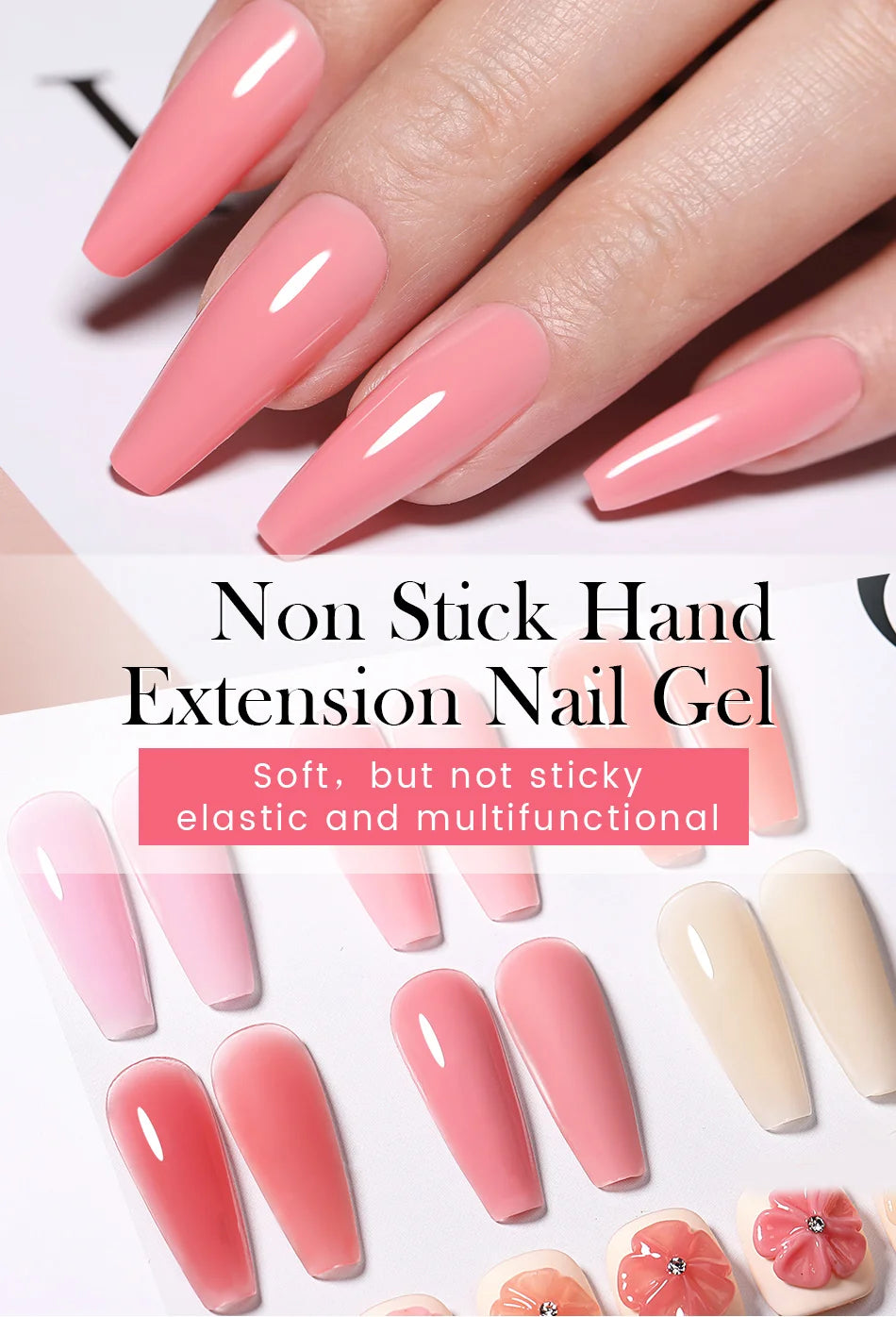 BORN PRETTY 15ml  Non Stick Hand Extension Nail Gel Polish Long Lasting Gel Nail Art Manicure Durable Nail Extensions