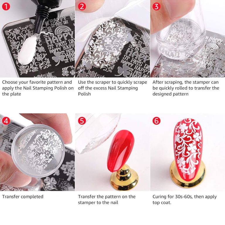 Rubber Stamper Double Head Stamp for Nail Decoration and DIY Stamping Nail Art Manicure tools