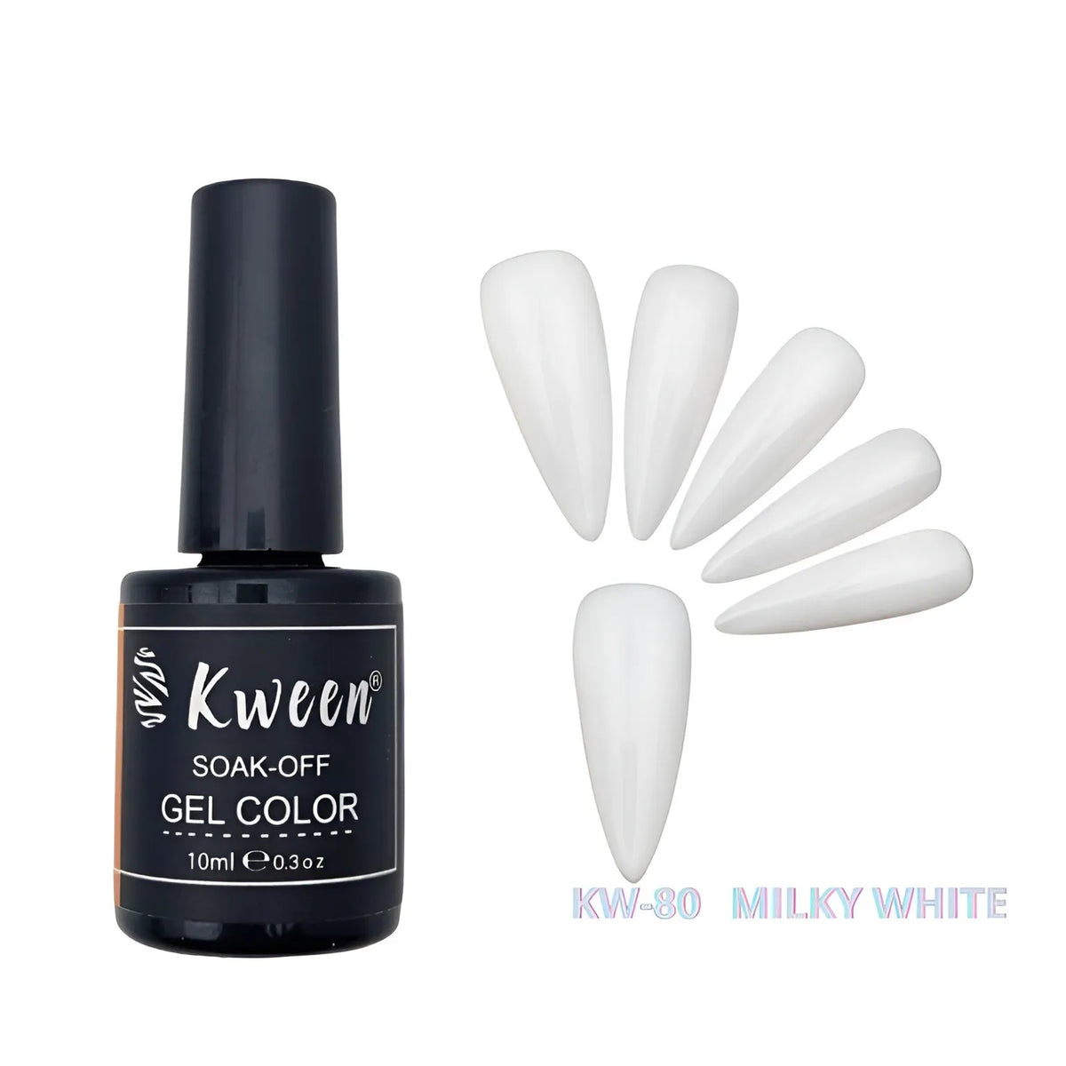 Kween Gel Nail Polish Milky Calm White Gel Nail Polish Nail Art French Nail Gel Polish UV Gel LED Soak Off Manicuring Varnish