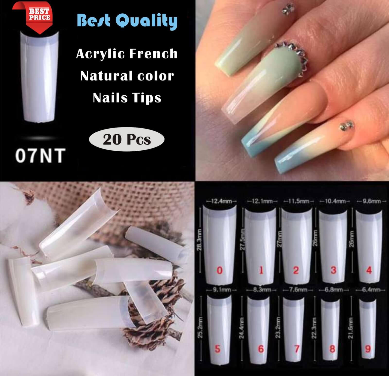 11 PCS Acrylic Nail Art Kit BORN PRETTY Top Coat Primer Acrylic Powder And Monomer Liquid  Clear White Pink Acrylic Powder -60ml Liquid ,Jar, Filer, Brush, Tips for Acrylic Nails Extension Manicure Cute Nail Art For Beginners