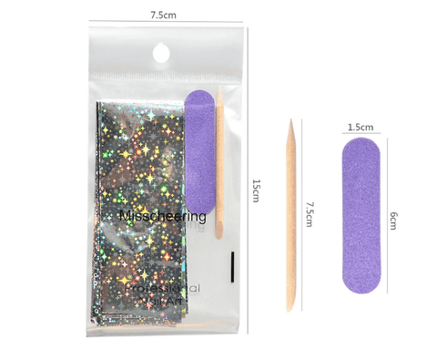 10Pcs Laser Starry Holographic Gold Foil Papers Transfer Nail Foil Stickers Slider Metallic Nails Decals for Manicure