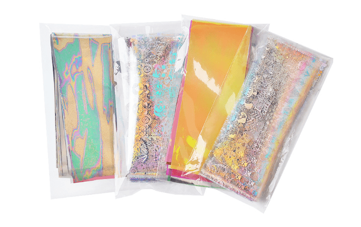 Flat Rate Shipping Mixed Laser Holographic Nail Art Foil Set 4*20cm Mixed Designs Transfer Sticker Nail Art Decals