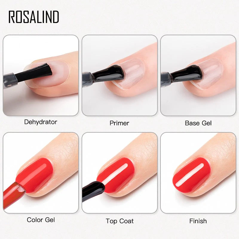 ROSALIND 7m Primer for Gel Polish Hybrid Varnishes Nail Art Healthy Semi Permanent Manicure