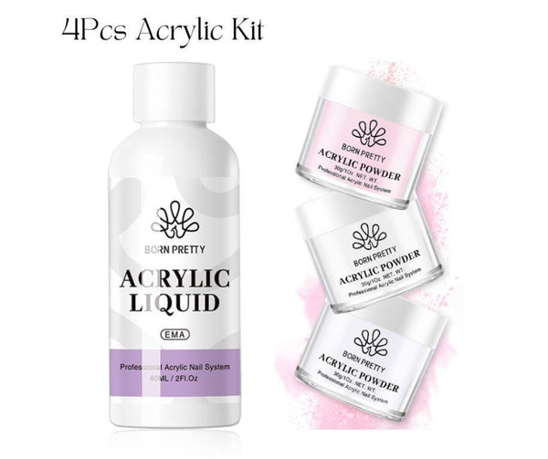 BORN PRETTY 4 Pcs Acrylic Kit for Acrylic Nails Extension