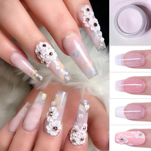 BORN PRETTY  Acrylic Powder And Liquid  - 10g(1oz) Clear White Pink Acrylic Powder -60ml Liquid  for Acrylic Nails Extension Nail Art Kit Manicure