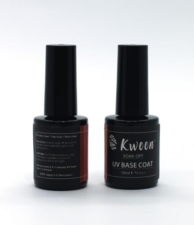 KWEEN Set Of 2 Base Coat and Top Coat 10ml Gel Nail Polish Transparent Soak Off Nail Primer Base Semi Permanent Gel Varnish For Nail Art