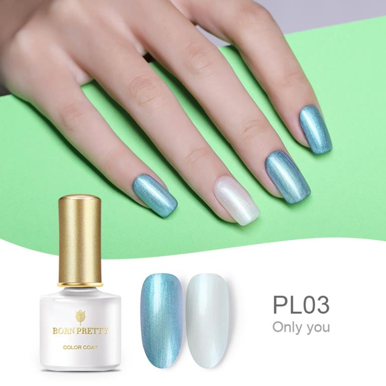 BORN PRETTY 10ML Mermaid Shell Pearl UV Gel Chameleon Shimmer Lacquer Soak Off Nail Art UV Gel Polish Manicure