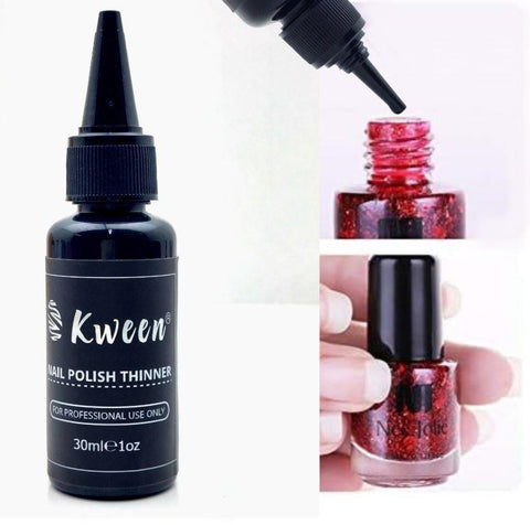 KWEEN Nail Lacquer Polish Restore Thinner 30ml Extended Lacquer Varnish Thinner Liquid for Manicure