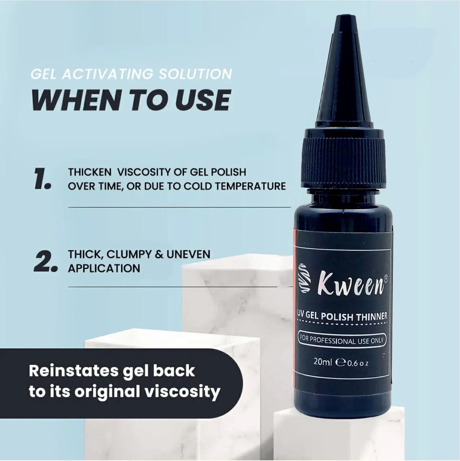 KWEEN Nail Lacquer Polish Restore Thinner 30ml Extended Lacquer Varnish Thinner Liquid for Manicure