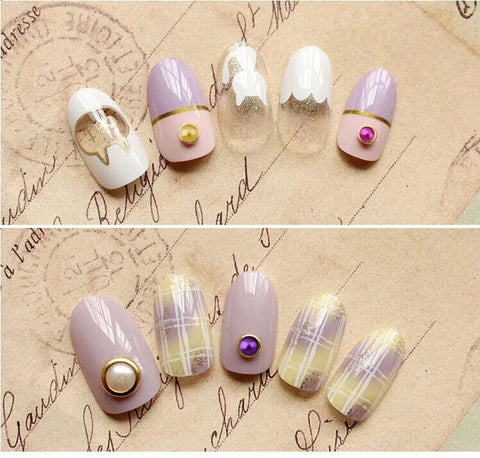 3d Nail Art Pearl Rhinestones Nail Decoration Wheel Multi color charms for manicure