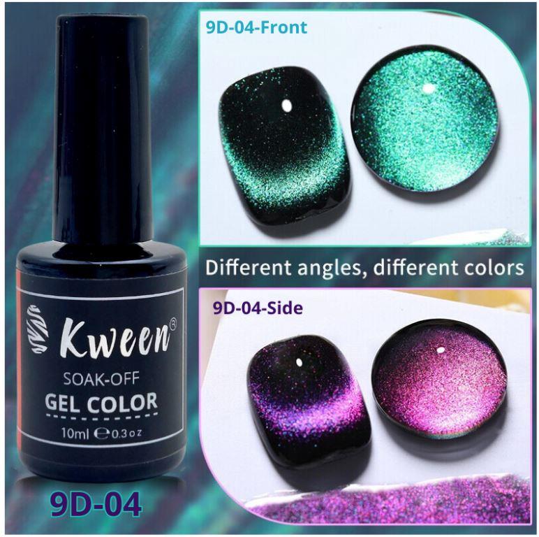 KWEEN 9D Cat Magnetic Gel Nail Polish Laser Magnet Semi Permanent Soak Off UV Led Manicure For Nail Art Gel